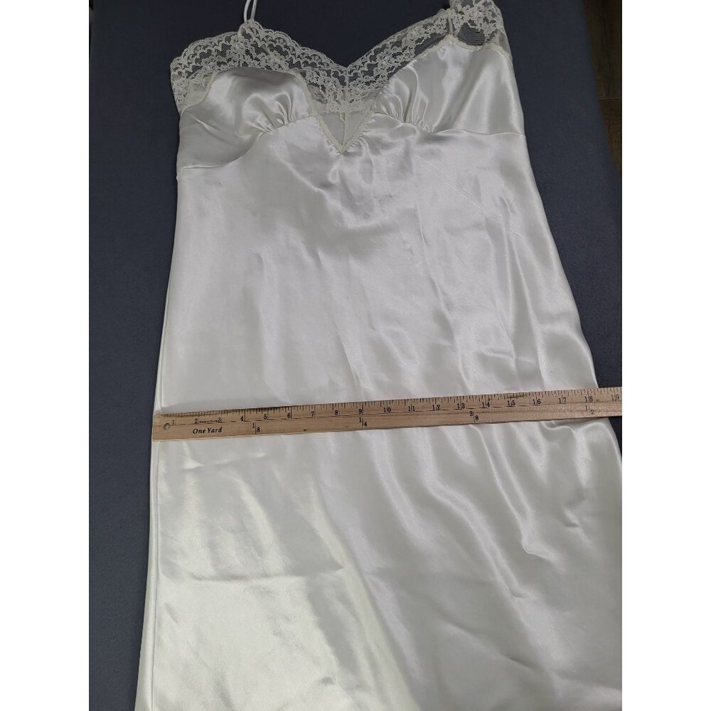 Body Chic Women's SZ 36 Slip Nightgown Lace Midi Cottage Fairy Bridal USA *FLAW - Picture 12 of 12